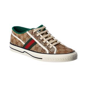 Gucci Tennis 1977 Gg Canvas Sneaker, Brown